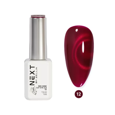 Next By Zellia Gél Lakk 10Ml - Red Wine Cat Eye - 012 - Hema/TPO mentes