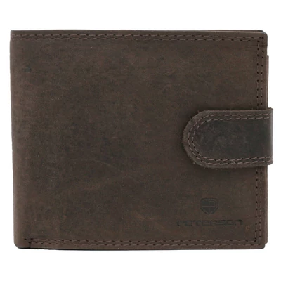 Peterson Férfi Bőr Pénztárca Szett + Kulcstartóval Set-M-N992L-Chm-2029 Brown