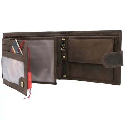Peterson Férfi Bőr Pénztárca Szett + Kulcstartóval Set-M-N992L-Chm-2029 Brown