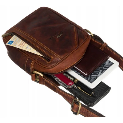 Peterson Férfi Oldaltáska Ptn Tb-8023-Com-4931 Cognac