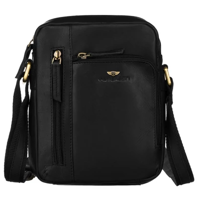 Peterson Férfi Bőr Oldaltáska Ptn Yp002-Opu-4642 Black - Black