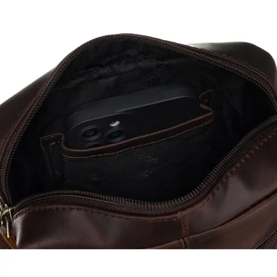 Peterson Férfi Bőr Oldaltáska Ptn Yp002-Opu-4659 Brown - Barna
