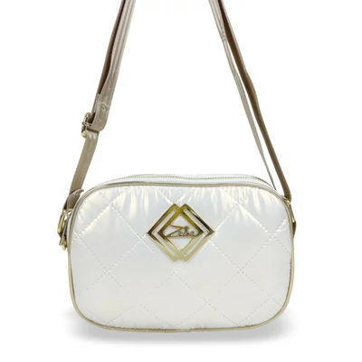 Zellia Női Oldaltáska Zlb172 Pearl White - Három Fakkos - Steppelt - Arany K. -