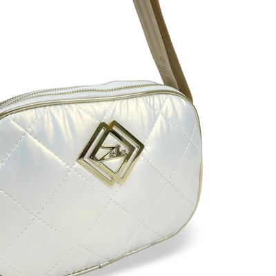 Zellia Női Oldaltáska Zlb172 Pearl White - Három Fakkos - Steppelt - Arany K. -