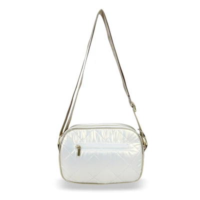 Zellia Női Oldaltáska Zlb172 Pearl White - Három Fakkos - Steppelt - Arany K. -