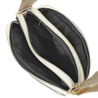 Zellia Női Oldaltáska Zlb172 Pearl White - Három Fakkos - Steppelt - Arany K. -