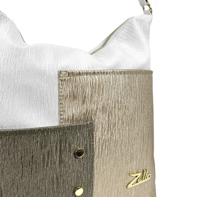 Zellia Női Válltáska Zlb232 Fehér-Arany-Bronz - Groove -