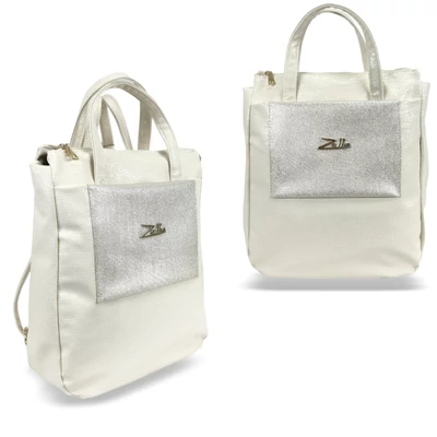 Zellia Női Hátizsák Zlb245 Világos Beige-Arany - Shiny -
