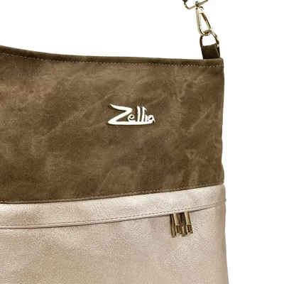 Zellia Női Oldaltáska Zlb274 Taupe-Arany - Brw -