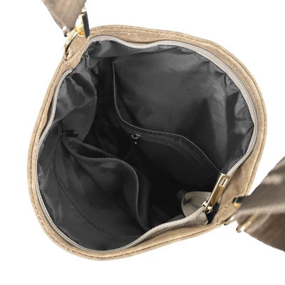 Zellia Női Oldaltáska Zlb274 Taupe-Arany - Brw -