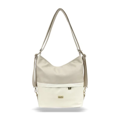 Zellia Női Válltáska/Hátizsáká Alakítható Zlb275 Beige - Shiny -
