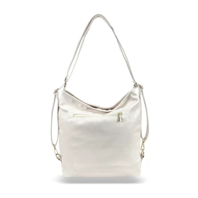 Zellia Női Válltáska/Hátizsáká Alakítható Zlb275 Beige-Fehér - Shiny -