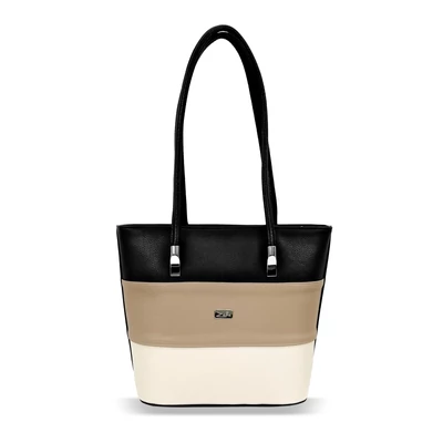 Zellia Női Merev Válltáska Zvn22029 Fekete-Beige-Taupe