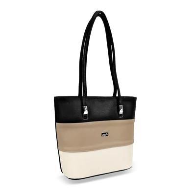Zellia Női Merev Válltáska Zvn22029 Fekete-Beige-Taupe