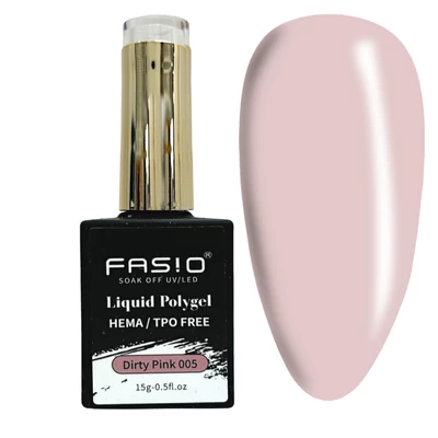 Fasio Liquid Polygel - 15G - 005 - Dirty Pink - Hema/TPO mentes