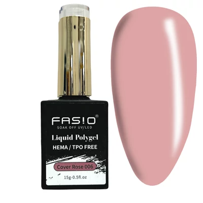 Fasio Liquid Polygel - 15G - 006 - Cover Rose - Hema/TPO mentes