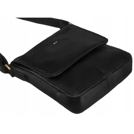Peterson Férfi Bőr Oldaltáska Ptn 013-Ndm-7487 Black - Fekete