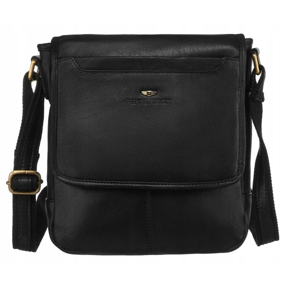 Peterson Férfi Bőr Oldaltáska Ptn 013-Ndm-7487 Black - Fekete