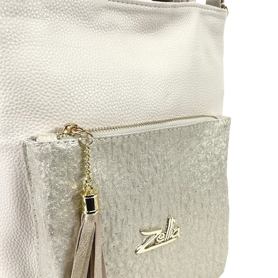 Zellia Női Válltáska/Kézitáska 17095 Beige-Arany - Strus -