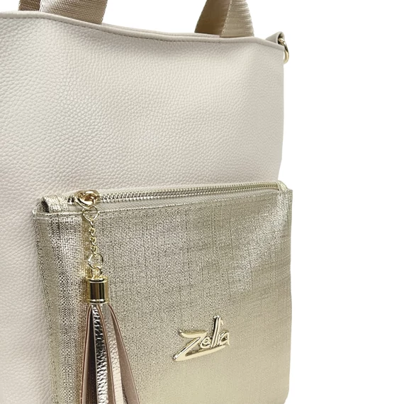 Zellia Női Válltáska/Kézitáska 17095 - Beige-Arany - Ch -
