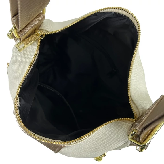 Zellia Női Válltáska/Hátizsáká Alakítható 22184 Beige-Arany - Pearl-Brw -
