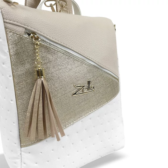 Zellia Női Hátizsák 23137 - Fehér-Arany-Beige - Ss -