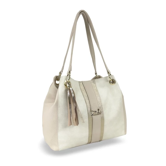 Zellia Női Válltáska 24077 Beige-Arany - Pearl -