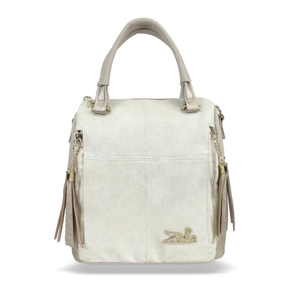 Zellia Női Hátizsák 24122 Beige-Arany - Brw-Pearl -
