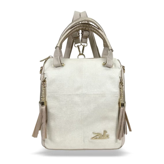 Zellia Női Hátizsák 24122 Beige-Arany - Brw-Pearl -