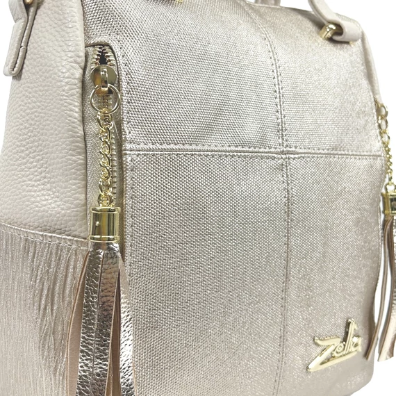 Zellia Női Hátizsák 24122 Beige-Arany - Diamond-Groove -