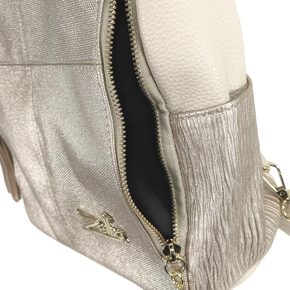 Zellia Női Hátizsák 24122 Beige-Arany - Diamond-Groove -