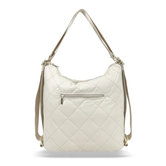 Zellia Női Válltáska/Hátizsáká Alakítható 24157 Beige Matt - Steppelt -