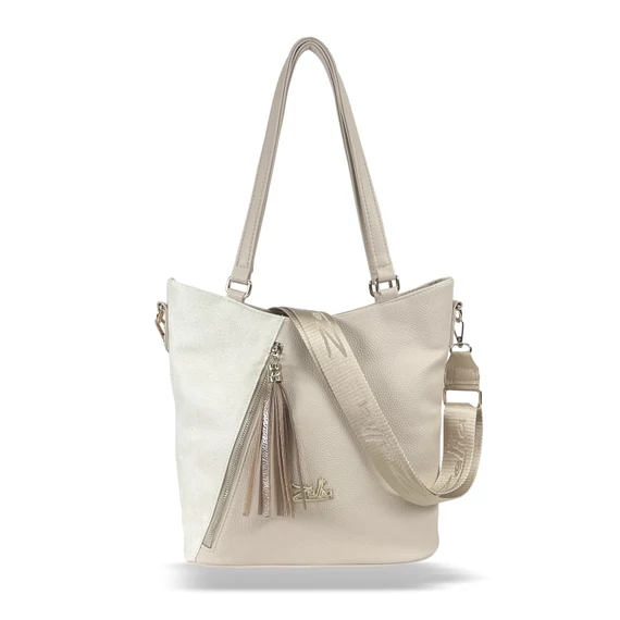 Zellia Női Válltáska 24167 Beige-Arany - Pearl -