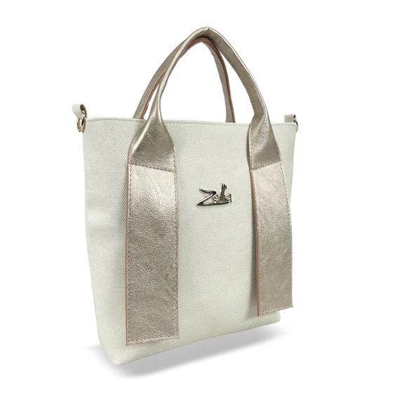 Zellia Női Kézitáska 25010 Beige-Arany - Pearl-Brw -