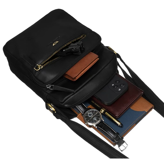Peterson Férfi Bőr Oldaltáska Ptn 710-Opu-4604 Black - Black