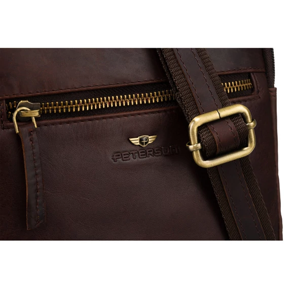 Peterson Férfi Bőr Oldaltáska Ptn 710-Opu-4611 Brown - Barna