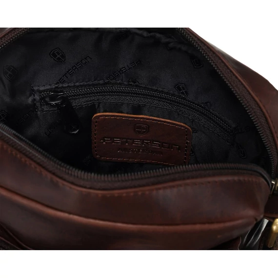 Peterson Férfi Bőr Oldaltáska Ptn 710-Opu-4611 Brown - Barna