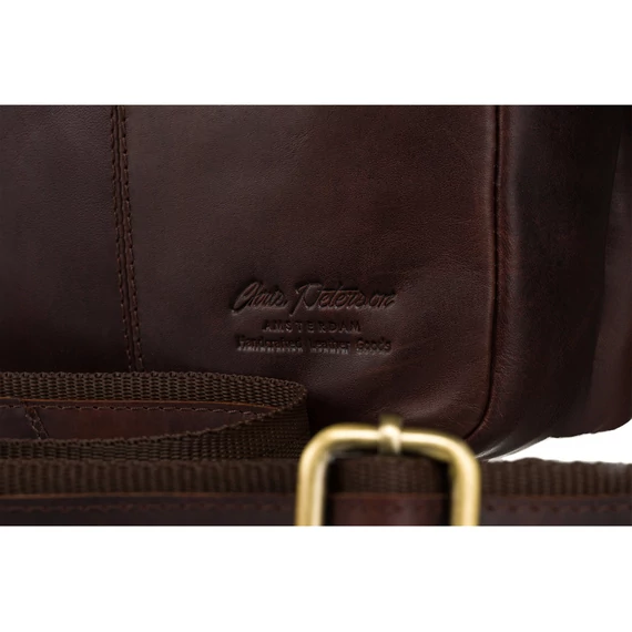 Peterson Férfi Bőr Oldaltáska Ptn 710-Opu-4611 Brown - Barna