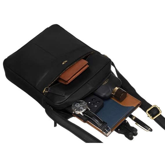 Peterson Férfi Bőr Oldaltáska Ptn 711-Opu-4703 Black - Black