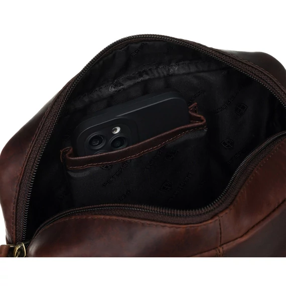 Peterson Férfi Bőr Oldaltáska Ptn 711-Opu-4710 Brown - Barna