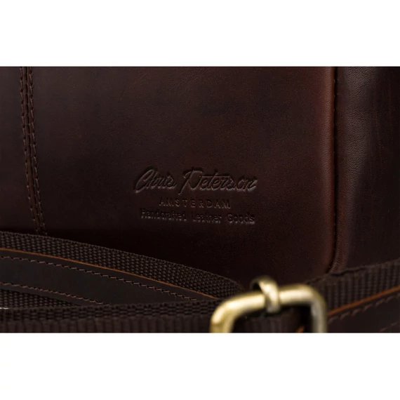 Peterson Férfi Bőr Oldaltáska Ptn 711-Opu-4710 Brown - Barna