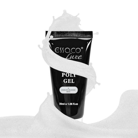 Essaco Poly Gél - Acryl Gél - Luxe Collection - Sparkling Milkshake White - 10