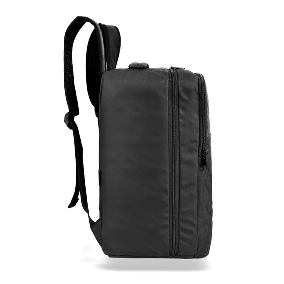 Zellia Hátizsák | Kézipoggyász Hz-104 Fekete - Steppelt - Vízlepergetős - 40 X 25 X 20 Cm