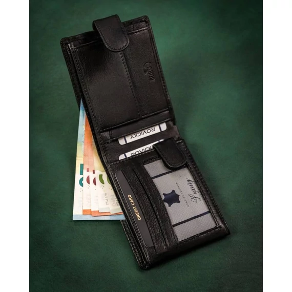 Férfi Bőr Pénztárca R-N992L-Gat-8960 Fekete