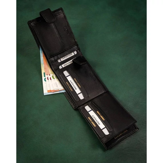 Férfi Bőr Pénztárca R-N992L-Gat-8960 Fekete