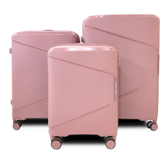 Zellia Polipropilén Bőrönd Ppb088 - Rosegold Szett