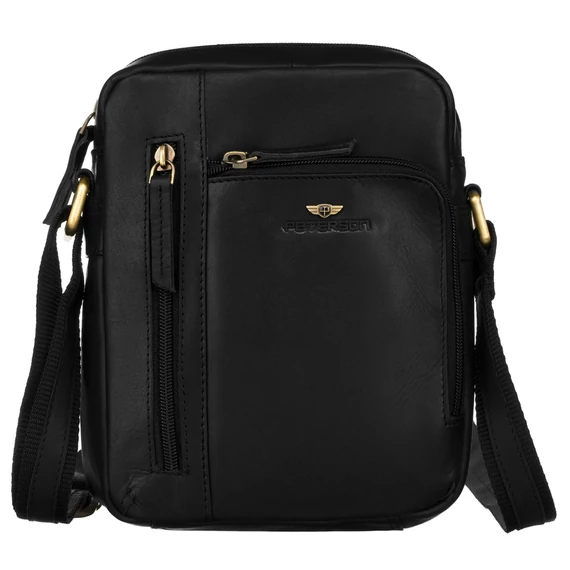 Peterson Férfi Bőr Oldaltáska Ptn Yp002-Opu-4642 Black - Black