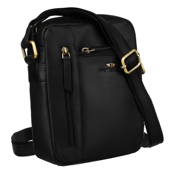 Peterson Férfi Bőr Oldaltáska Ptn Yp002-Opu-4642 Black - Black