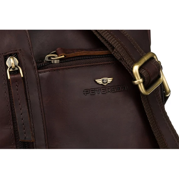 Peterson Férfi Bőr Oldaltáska Ptn Yp002-Opu-4659 Brown - Barna