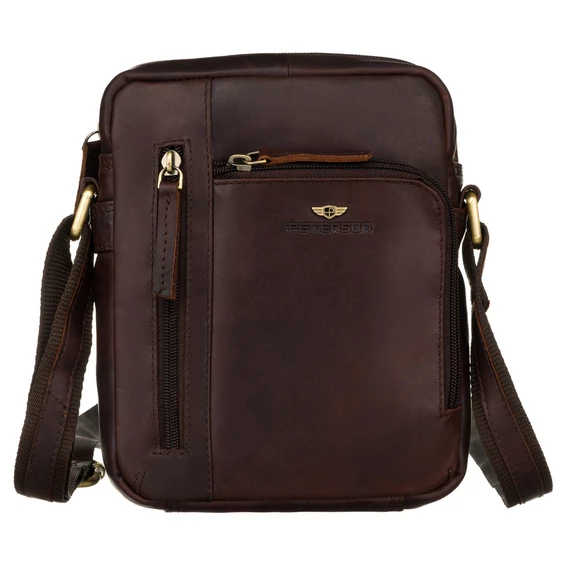 Peterson Férfi Bőr Oldaltáska Ptn Yp002-Opu-4659 Brown - Barna